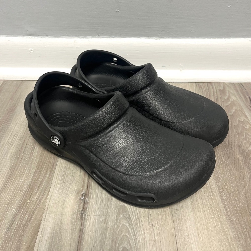 Crocs Shoes Women's 8 Bistro Black Slip On Comfort Work Clog